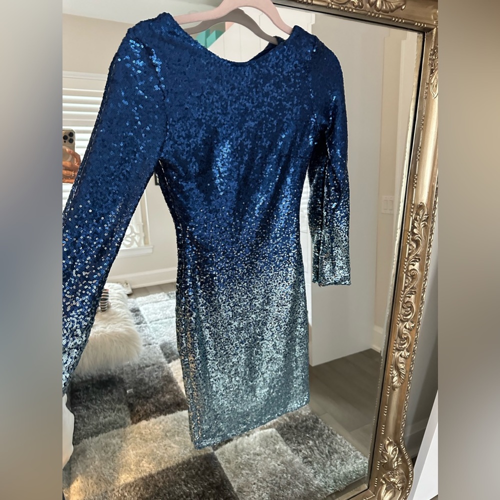Sexy low back sparkle dress